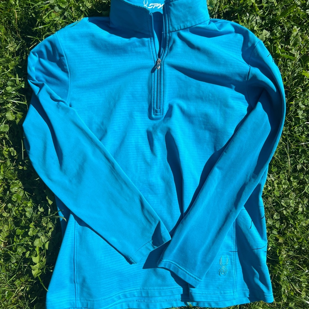 Blue Spyder quarter zip pullover sweatshirt size L